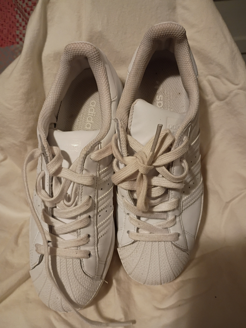 adidas Women’s White Classic Shell-Toe Sneakers